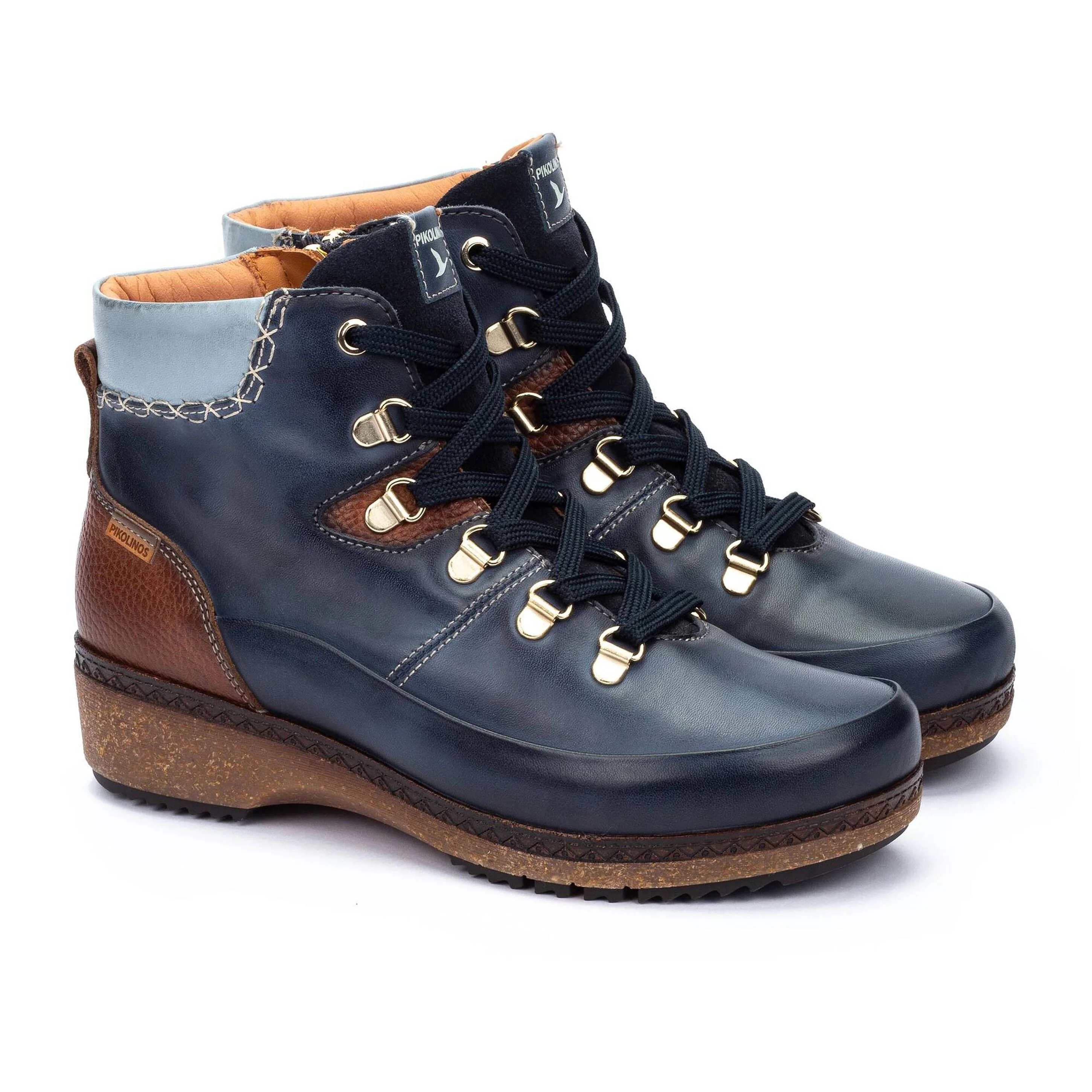 Granada Lace Boot | Leather | Blue - Image 2
